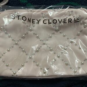 NWT ballet pink jeweled Stoney Clover large pouch